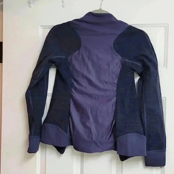 Lululemon Purple Asymmetrical Moto Jacket Full Zip Pockets - Picture 5 of 9